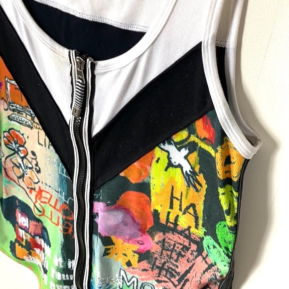 Marc Cain Sports zip front sleeveless tank, Sz 12 - Picture 6 of 12